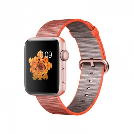 apple/苹果 新款 watch sport series 2智能手表 42mm 玫瑰金亮橙配灰
